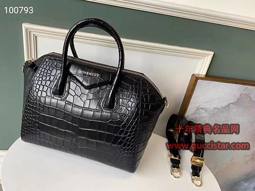 紀梵希新品經典款Antigona tote 牛皮鱷魚紋系列手提包