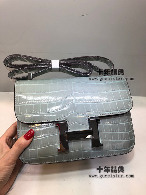 爆款鱷魚紋空姐包大小號 Constans女士斜挎包0