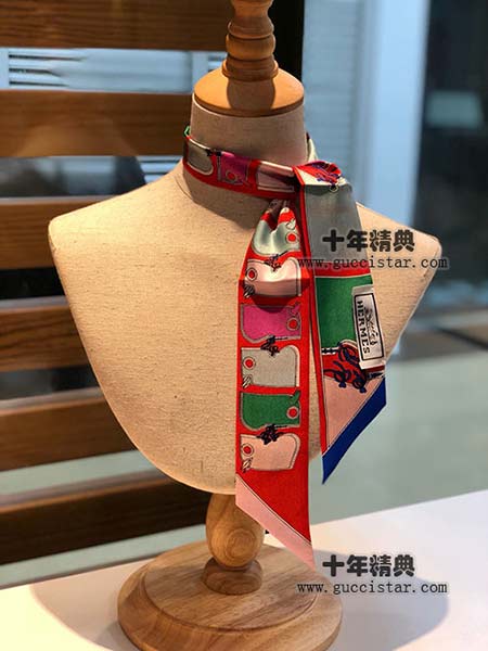 愛馬士絲帶絲巾 斜紋真絲手提包綁帶 束發帶