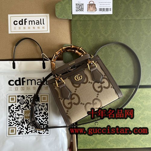 古馳gg帆布diana竹節手提包?Aria-時尚詠嘆調系列