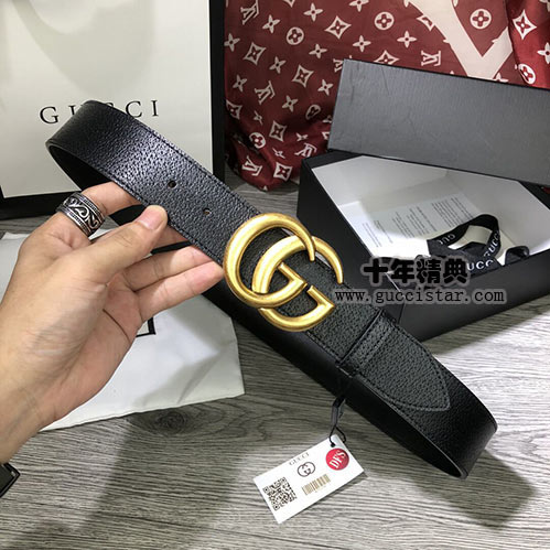 情侶款男女通用酷奇皮帶 官網新款小牛皮壓花高端皮帶