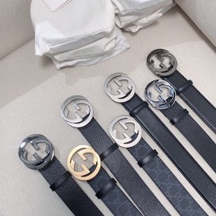古馳男士腰帶具有現代感的標志