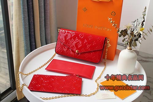 POCHETTE FéLICIE鏈條包M64358 lv漆皮三件套0