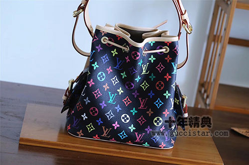 lv黑色三三彩黑彩大號(hào)Noe水桶包
