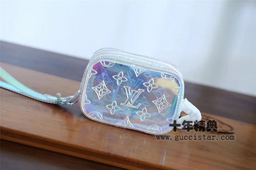 lv迷你炫彩手拿包M44458 新款mini透明手包