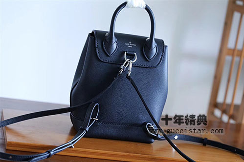 lv迷你版Lockme雙肩包 M54573黑色銀扣