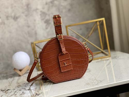 PETITE BOITE CHAPEAU手袋魅力十足的時尚手袋M43514鱷魚紋N98987棕色