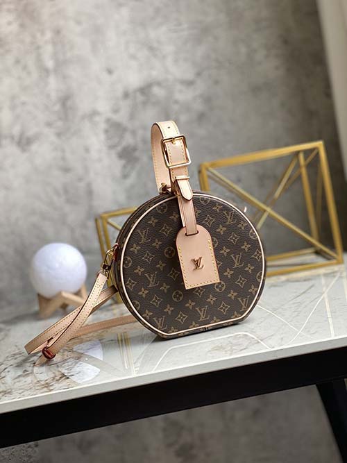 lv經典圓餅包 PETITE BOITE CHAPEAU手袋路易威登帽盒M43514老花