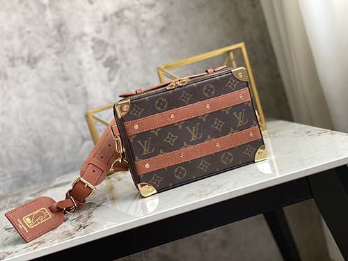 LV NBA Handle Trunk手袋傳承經典方方正正硬箱設計M45785老花